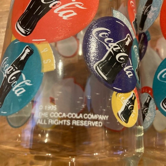 Vintage 1995 Coca Cola Always Glass Cup Set of 5 - Picture 6 of 8